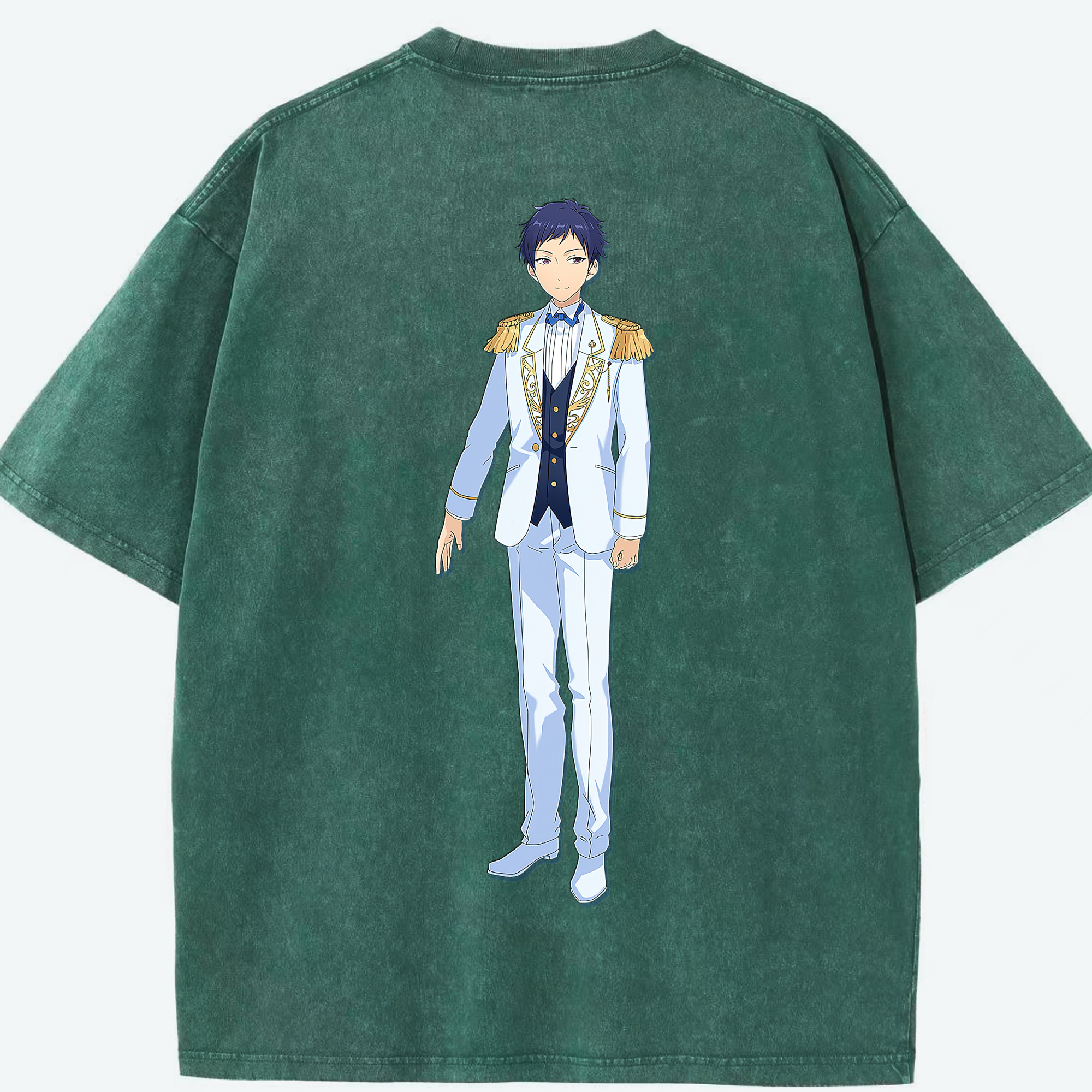 （画像用） あんさんぶるスターズ! Ensemble Stars 綿100% ヴィンテージ風 半袖Tシャツ（背面プリント）